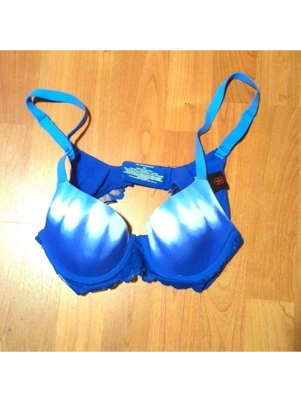 NWT No Boundaries 34A Tie Dye Purple Bra Padded Lace